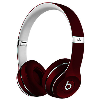 Beats by Dr. Dre Solo 2 HD High Definition On-Ear Headphones with Mic/Remote, Luxe Edition Red